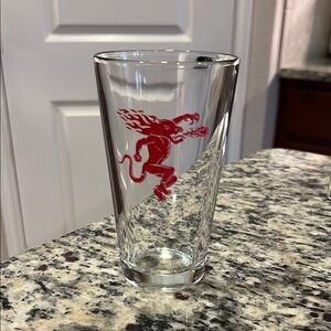 Fireball Whiskey Pint Glass with Red Dragon Logo